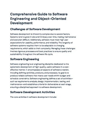 Software Engineering - Study Notes & Assignments - Studocu