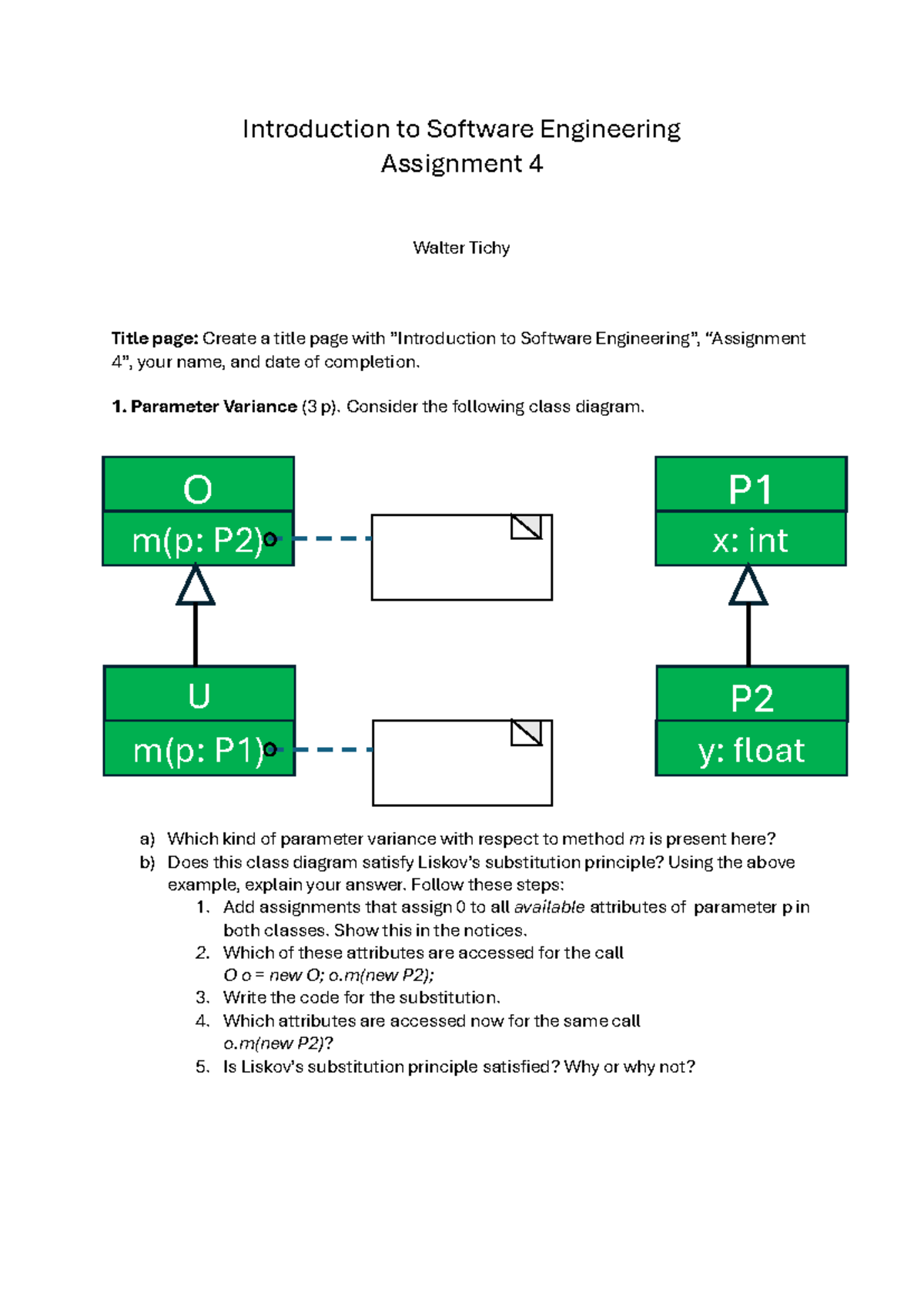 Software Engineering Assignment 4: Parameter Variance & Sequence ...