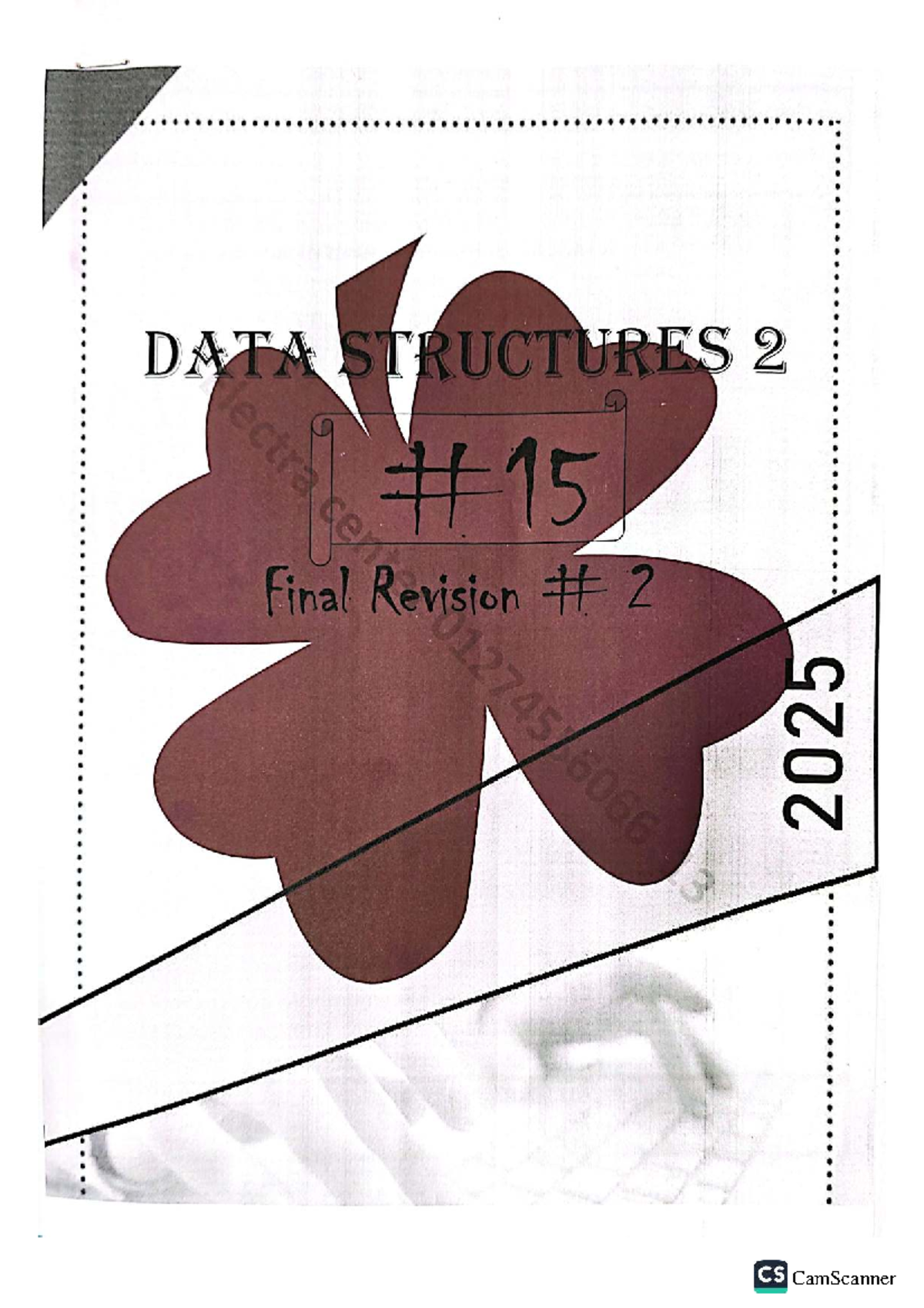 CS 2 Data Structures Final Exam Revision Notes - Studocu