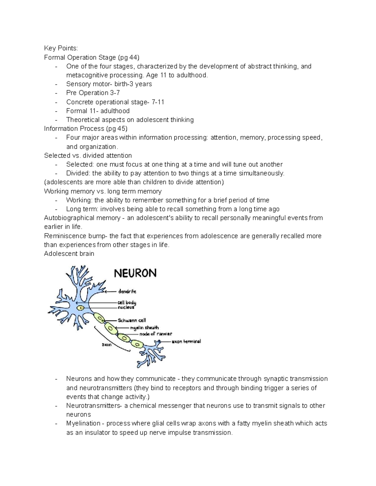 Adolescence: Social & Cognitive Transitions Study Guide (Ch. 2 & 4 ...