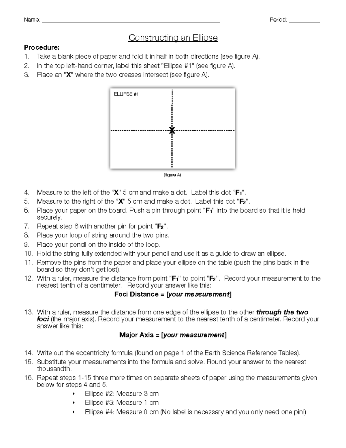 Constructing an Ellipse: Step-by-Step Guide for Geometry Class - Studocu