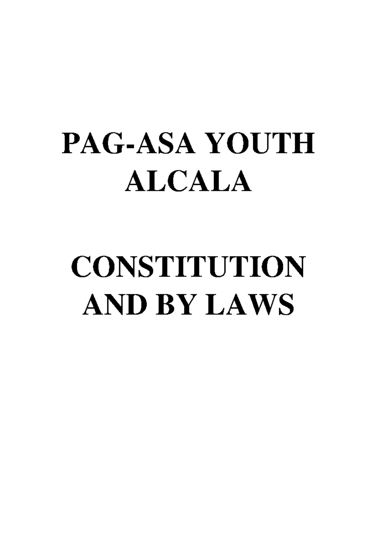 Youth Association of the Philippines (PYAP, Inc.) Constitution & By ...