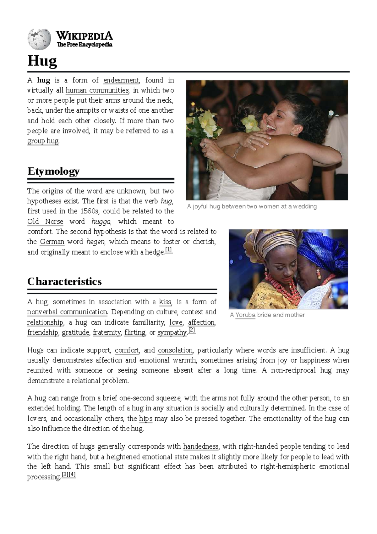 Hugging: Health Benefits, Cultural Significance, and Practices - Studocu