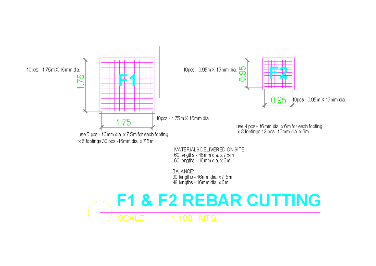 Footing- Column- Cutting-LIST-Model F1 F2 - HarvardX AESTHINT15 - 1 ...