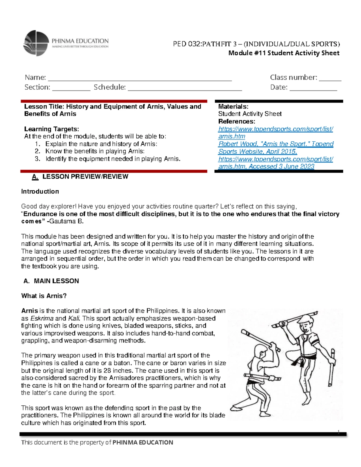 PED 031 SAS Module 10 - Exercise Plan and Practice Activity Guide - Studocu