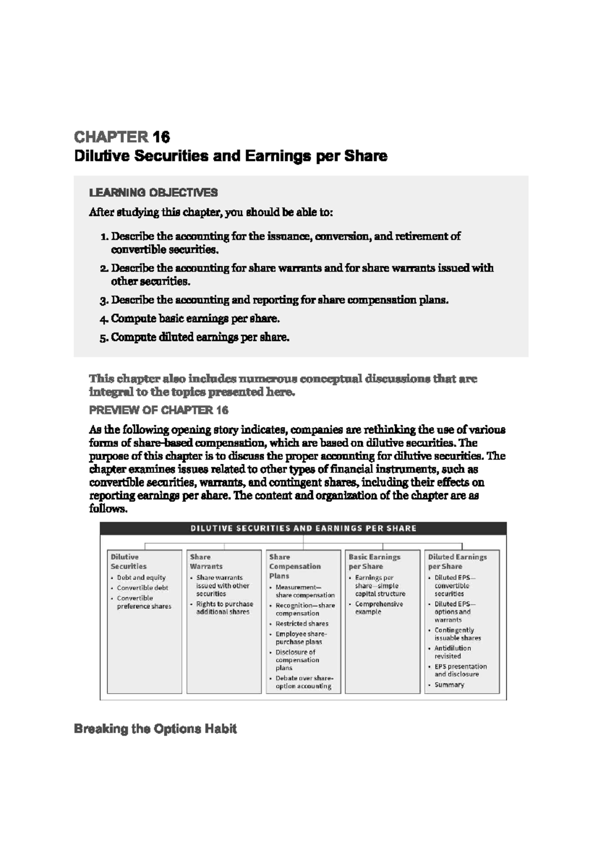Chapter 16 - CHAPTER 16 Dilutive Securities and Earnings per Share ...