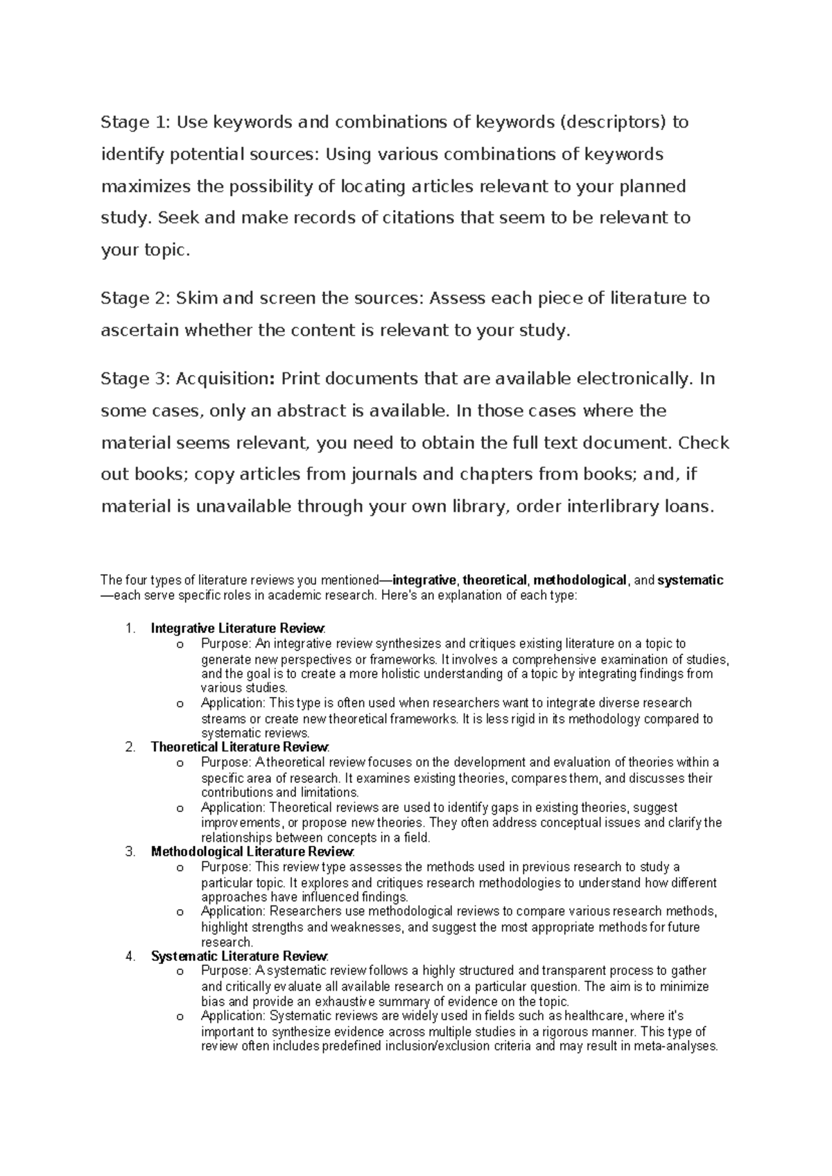 Literature review process and research design for UJ students - Studocu