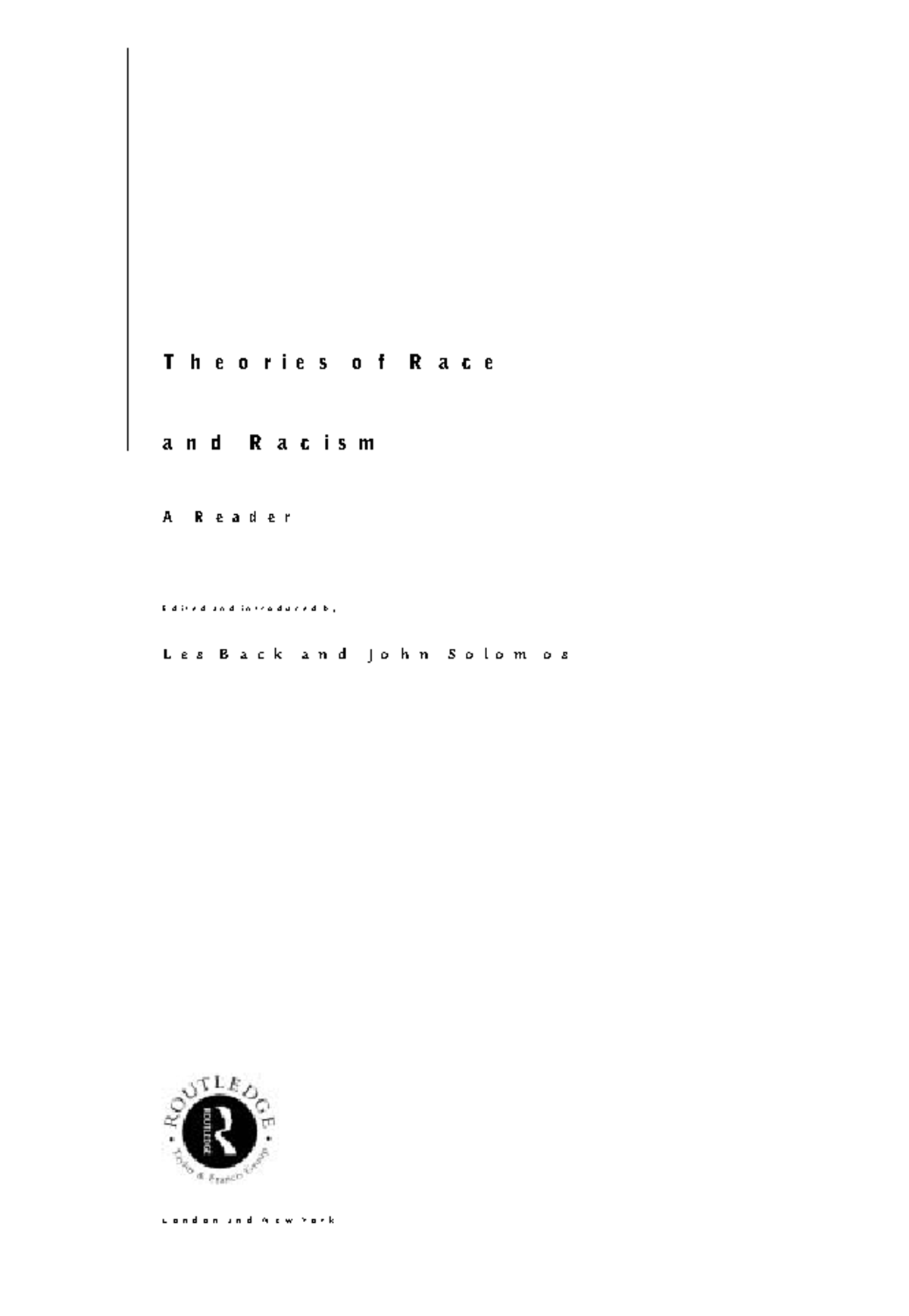 RACIAL KNOWLEDGE: Theories of Race and Racism in Social Science ...
