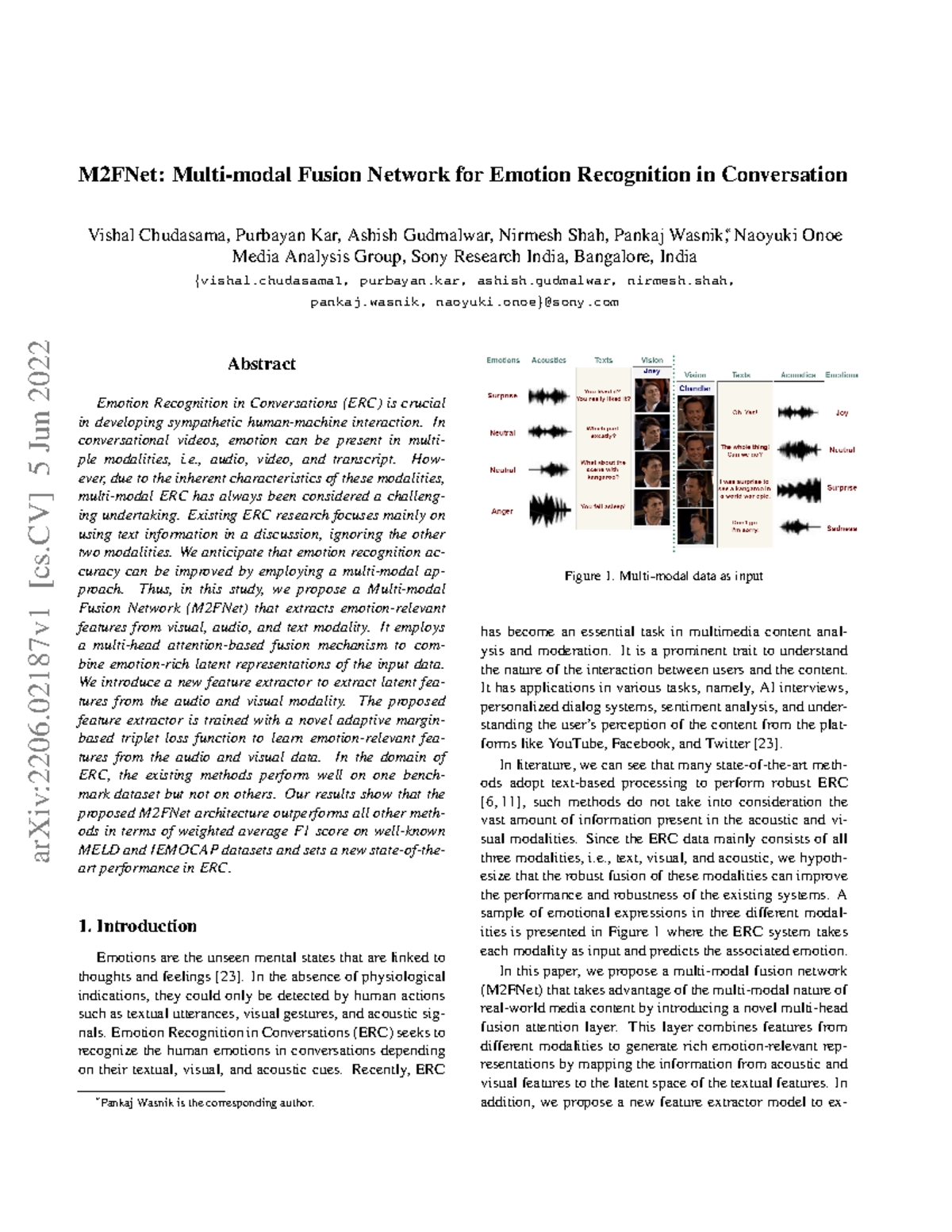 M2FNet-Multi-modal Fusion Network for Emotion Recognition in ...