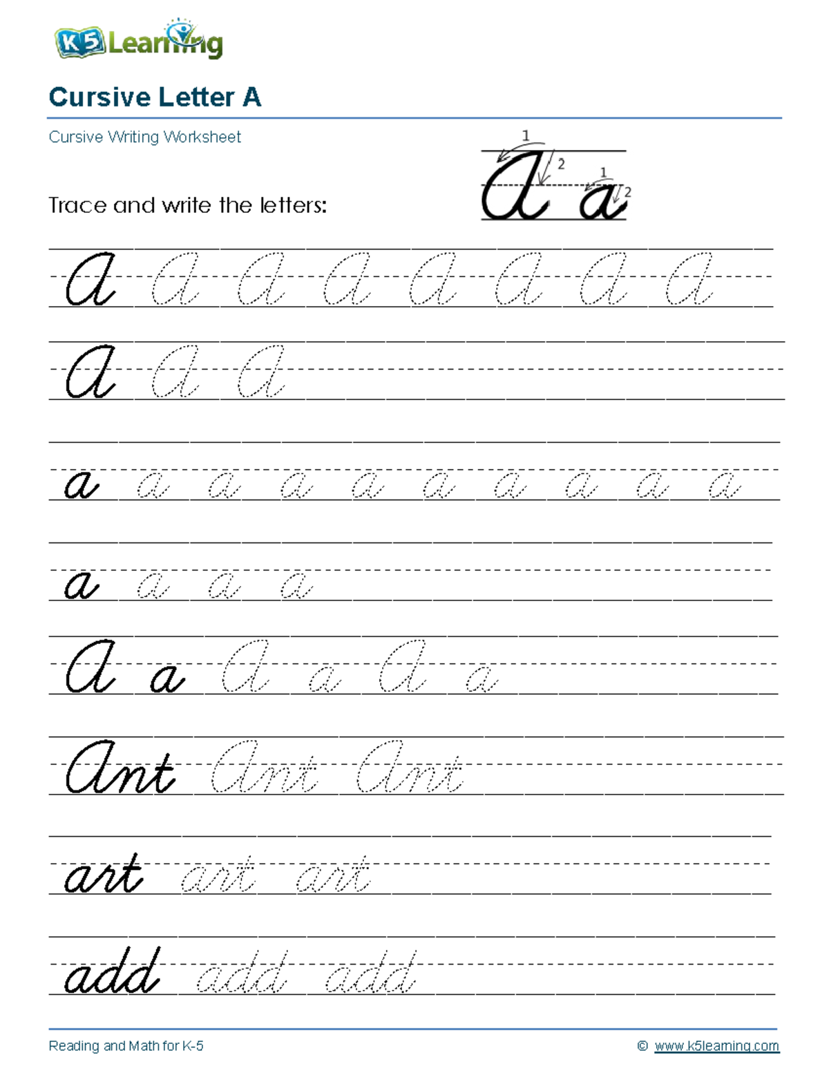 Handwriting letters aa printable filipino grade 2 reading and math