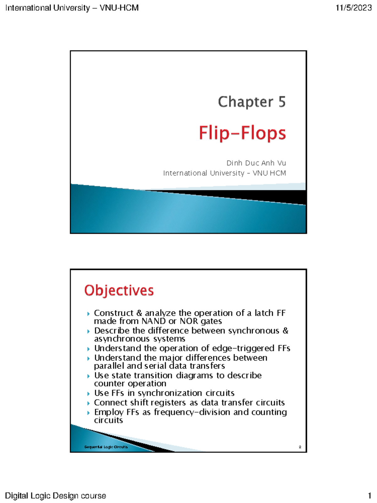 5 Flip-Flops and Their Functions in Sequential Logic Circuits - Studocu