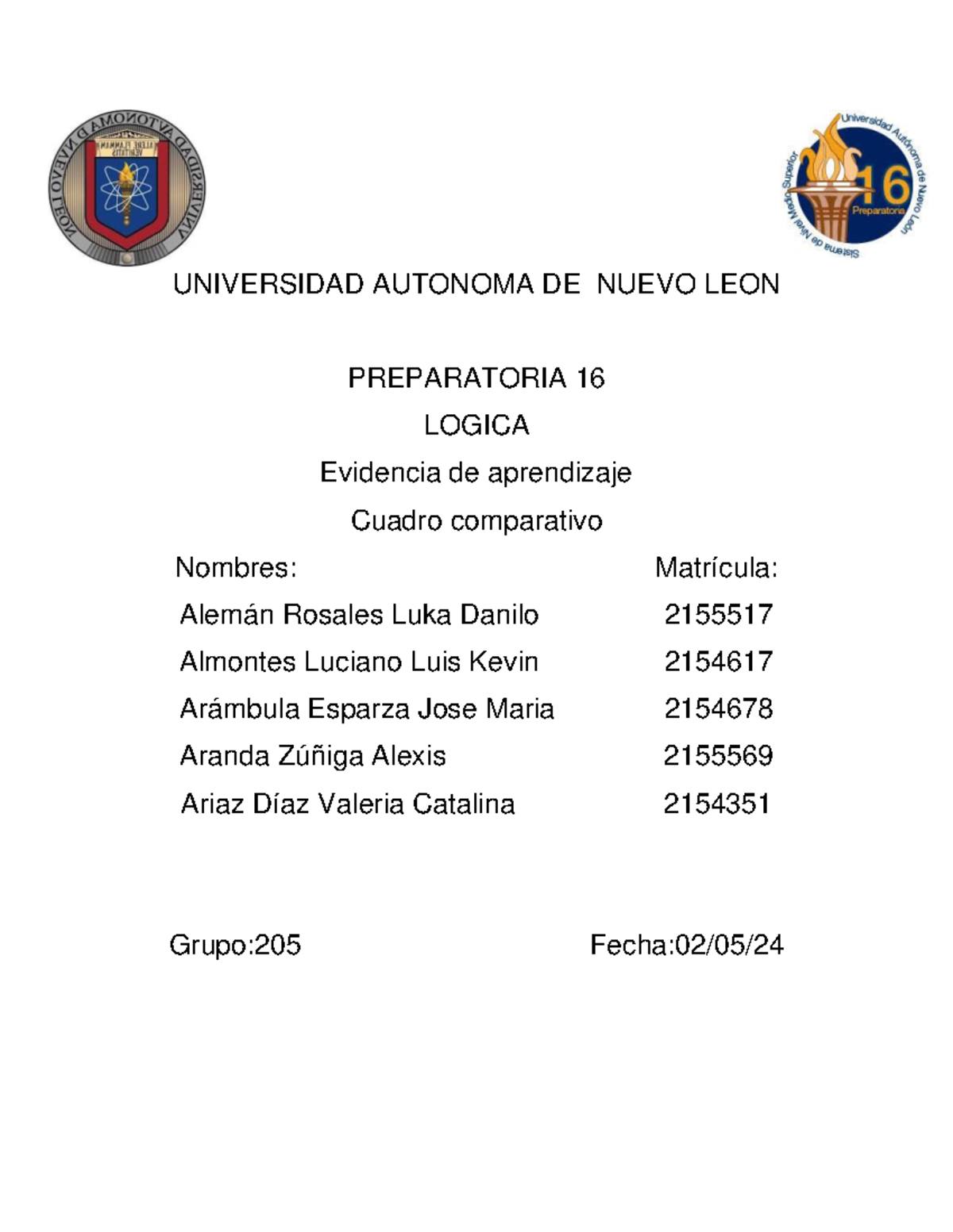 Logica EV3 Equipo 1 - logica - UNIVERSIDAD AUTONOMA DE NUEVO LEON ...