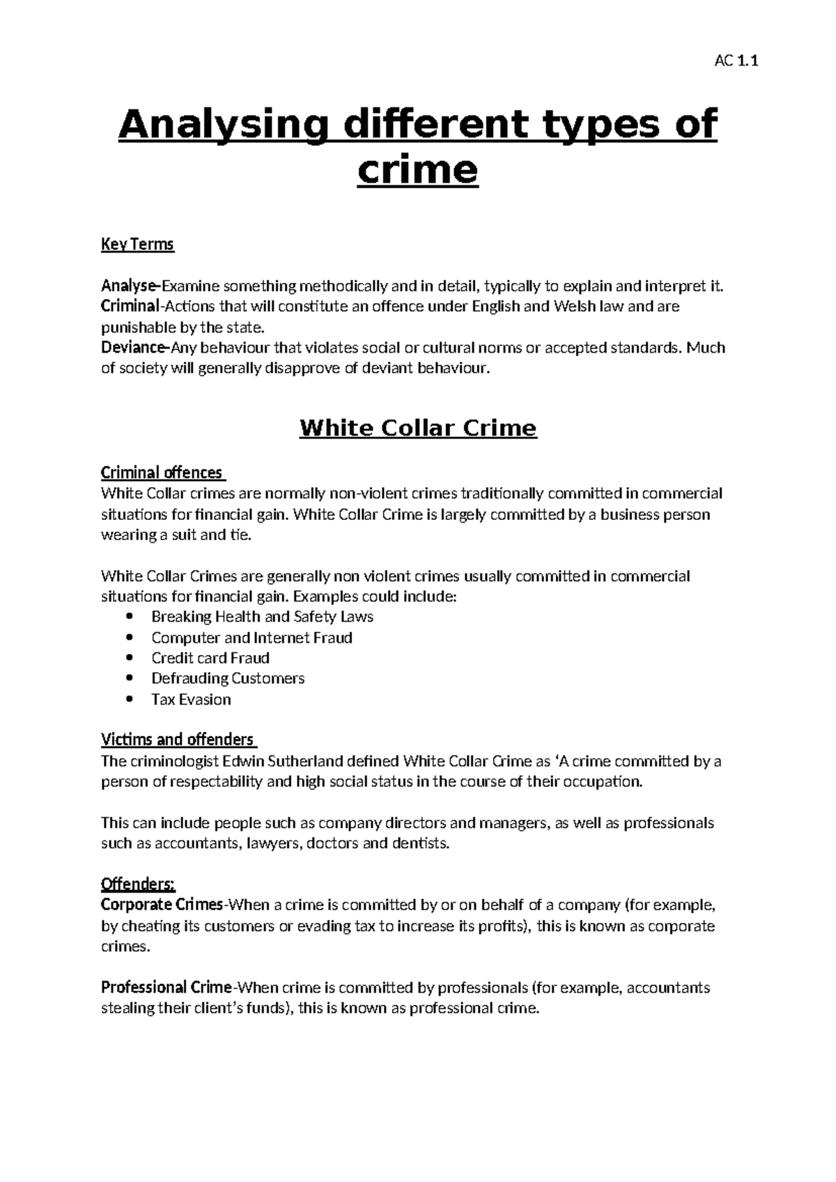 AC 1.1 Comprehensive Analysis of Various Crime Types and Their Impact ...