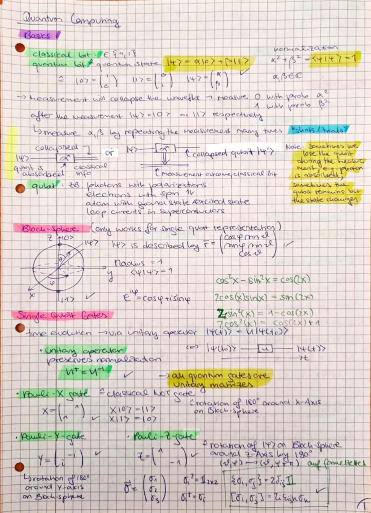 Quantum Computing Basics: QC 101 Summary and Key Concepts - Studocu