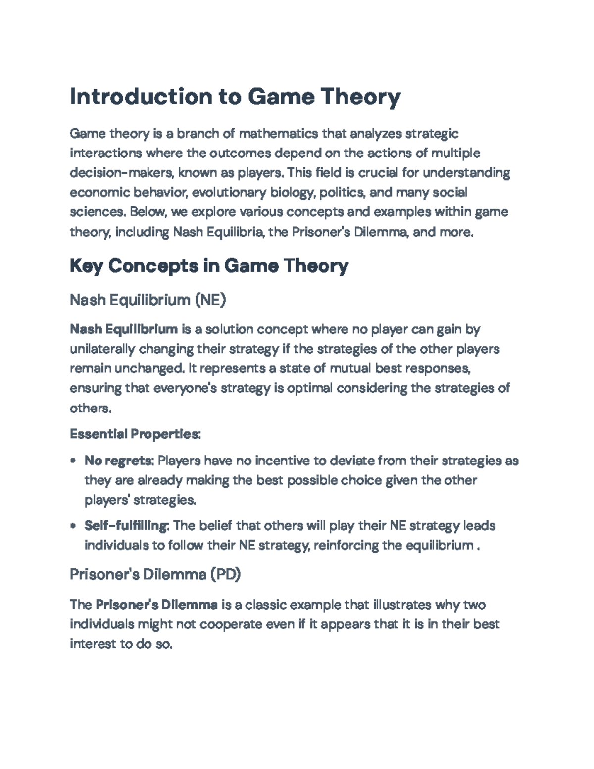 Game Theory Insights: Concepts, Examples, and Applications ...