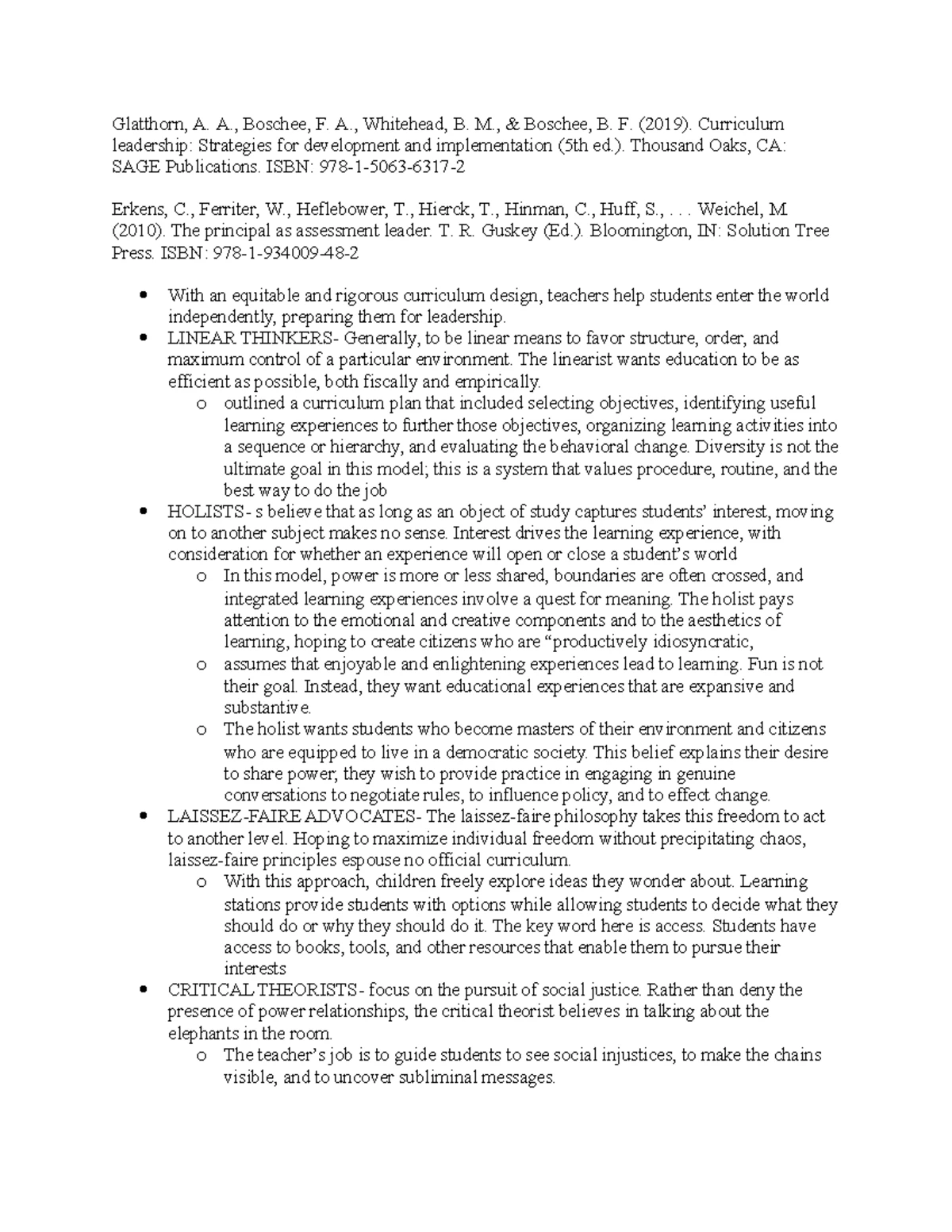 D021 Curriculum Leadership Concepts & Strategies for Development - Studocu