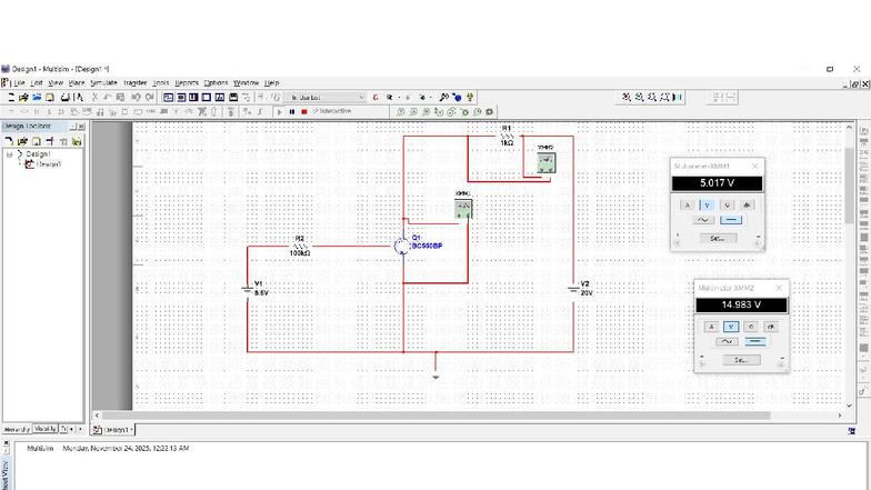 EEE111 Lab Report: Design1 Multisim Simulation Analysis - Studocu