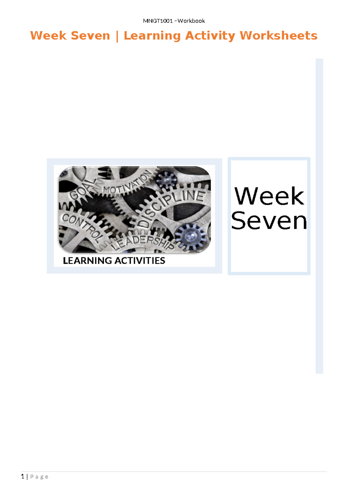 Week 7 Workbook-1-1 - Week 7 Workbook-1-1 - Week Seven | Learning ...