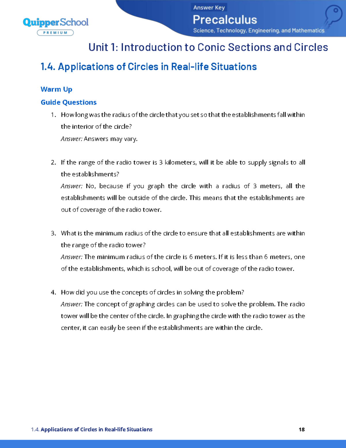 PCAL 11 Q1 0104 AK Final - Applications of Circles in Situations - Studocu