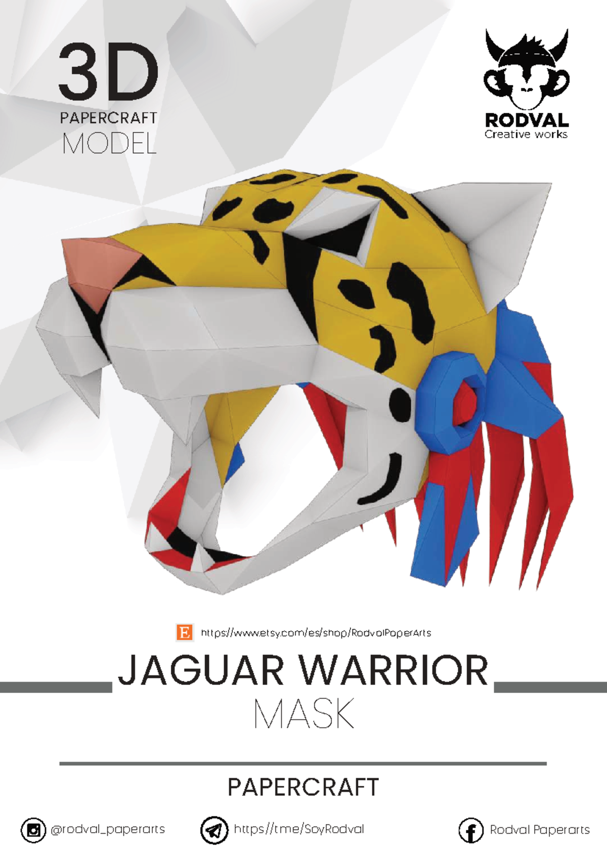 3D Papercraft Guide: Jaguar Warrior Mask Model Instructions - Studocu