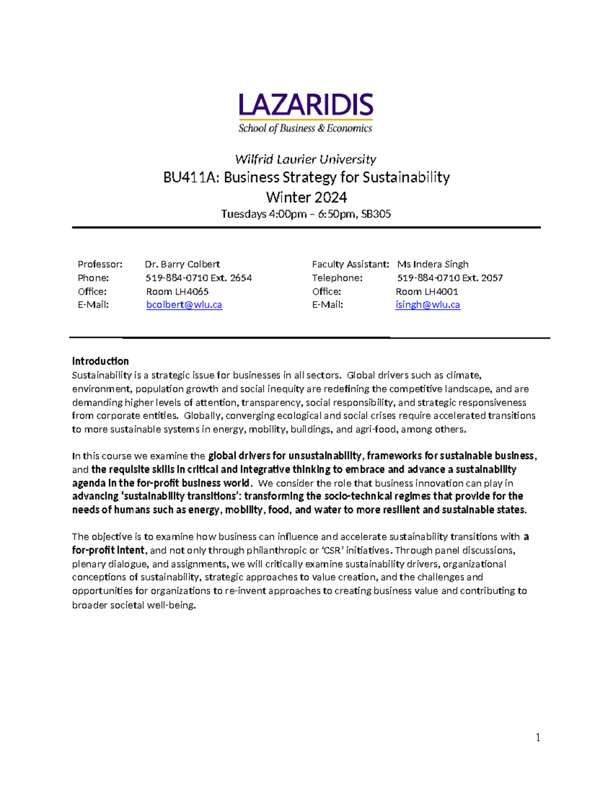 BU411A-Winter 2024-Business Strategy for Sustainability Course Outline ...