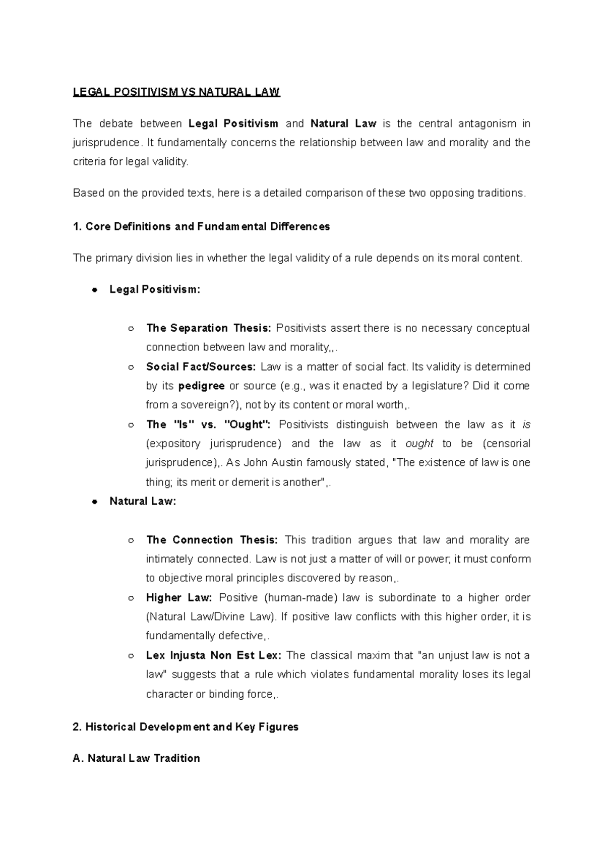 LIA3001 Jurisprudence: Legal Positivism vs. Natural Law Analysis - Studocu