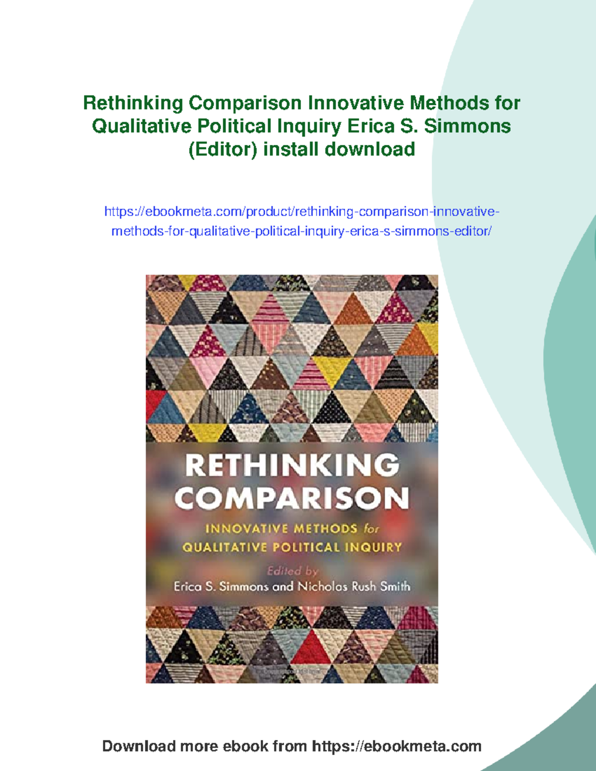 Rethinking Comparison: Innovative Qualitative Methods in Political ...