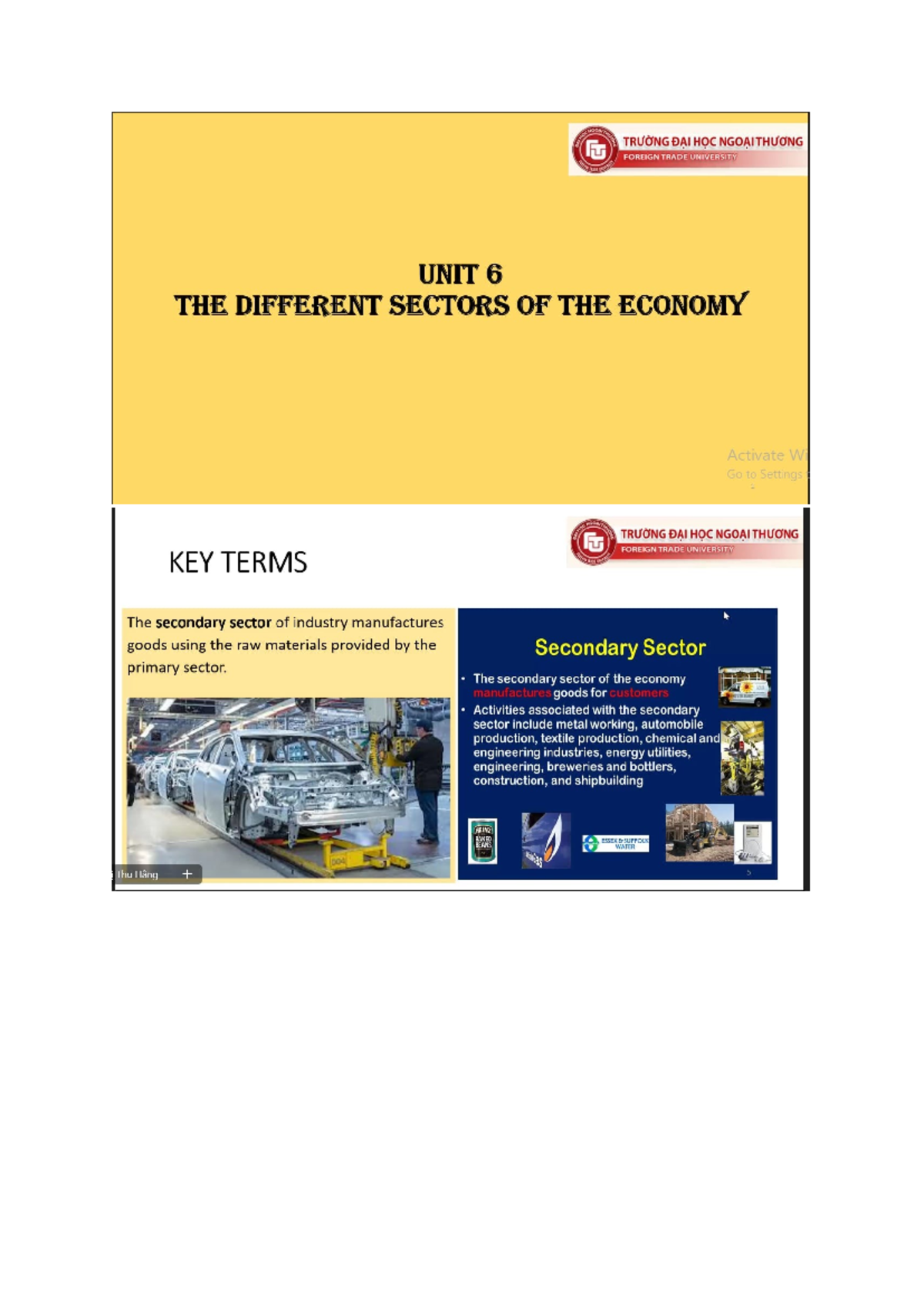 UNIT 6: Overview of Economic Sectors and Business Structures - Studocu