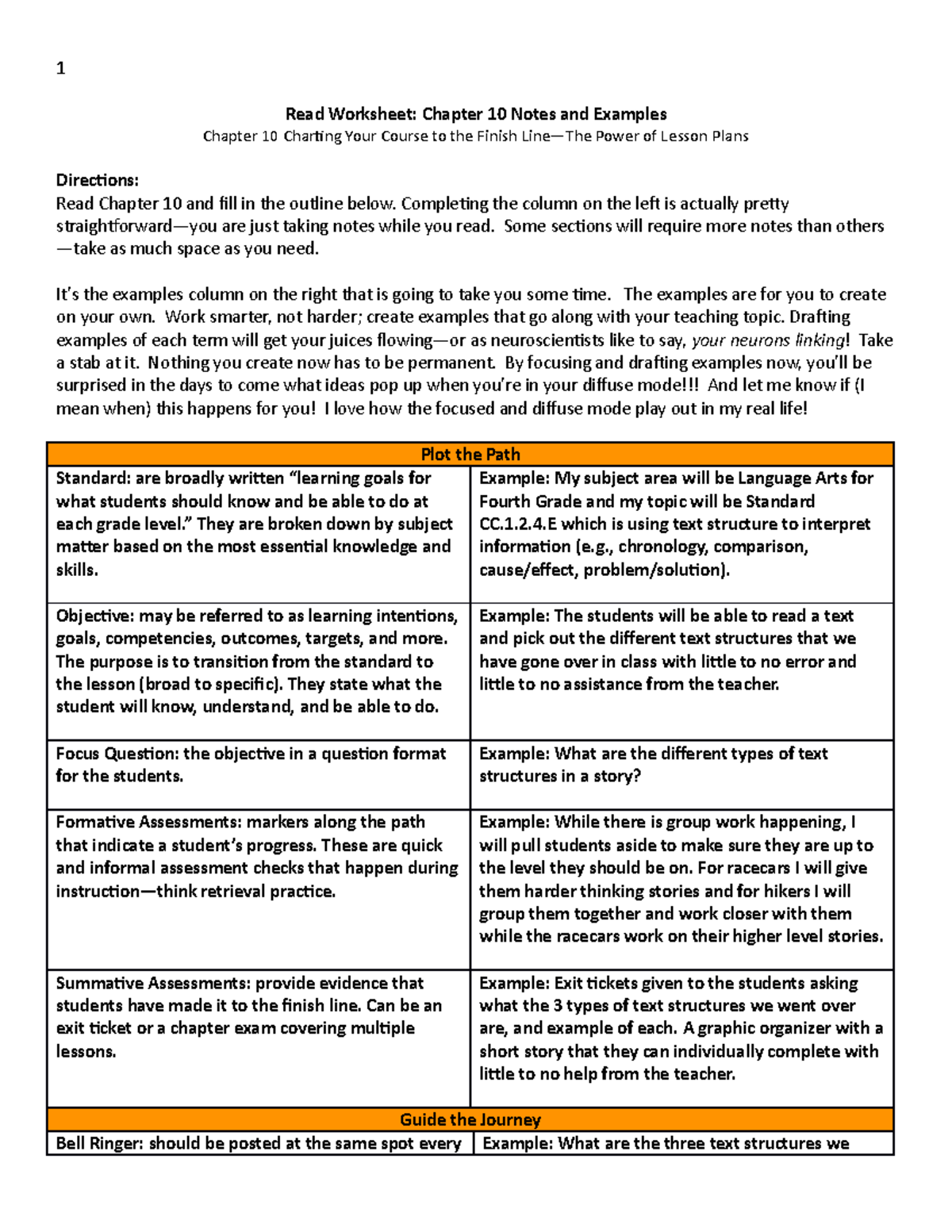 Week 8 Read Worksheet: Chapter 10 Notes & Teaching Examples - Studocu