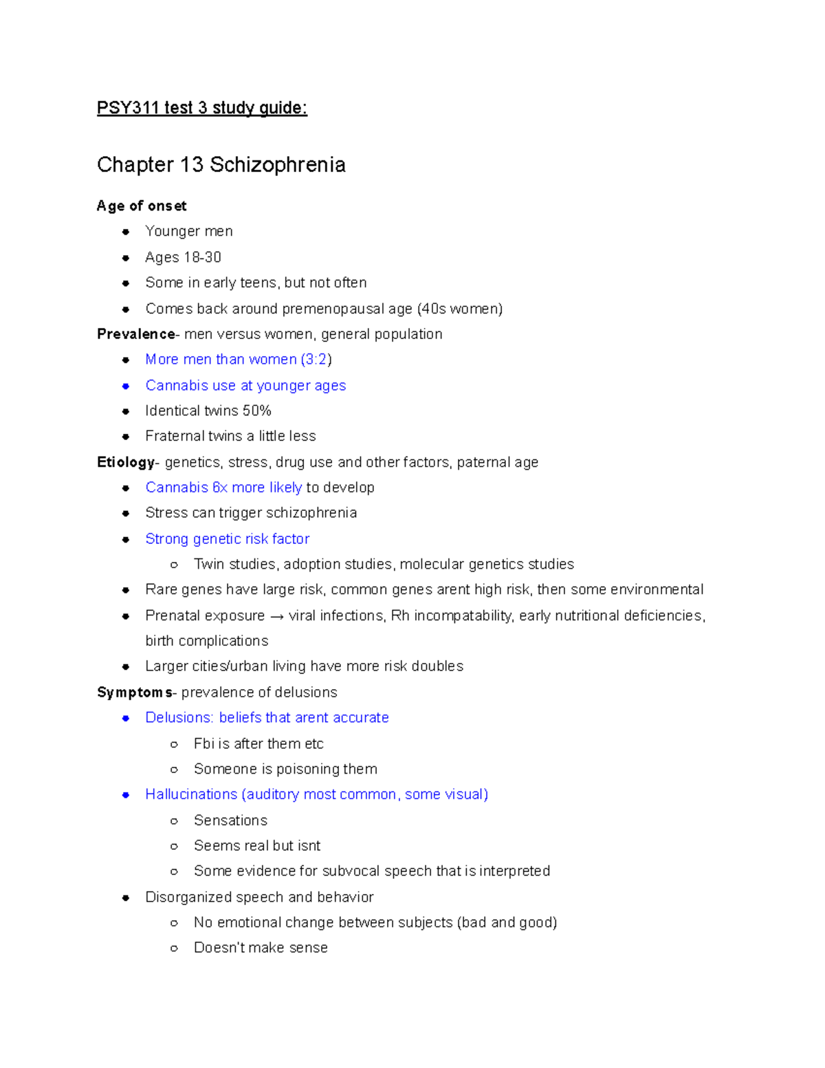 Psych test 3 notes - PSY311 test 3 study guide: Chapter 13 ...