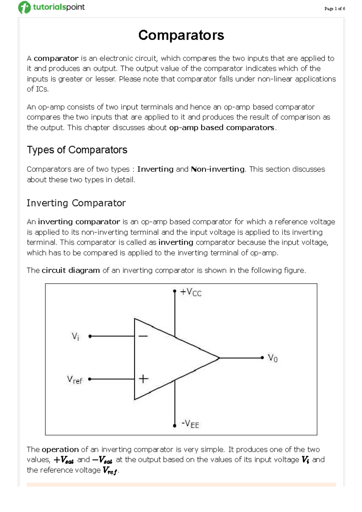 Unit-4 Part-2: Comparators and Waveform Generators Notes - Studocu