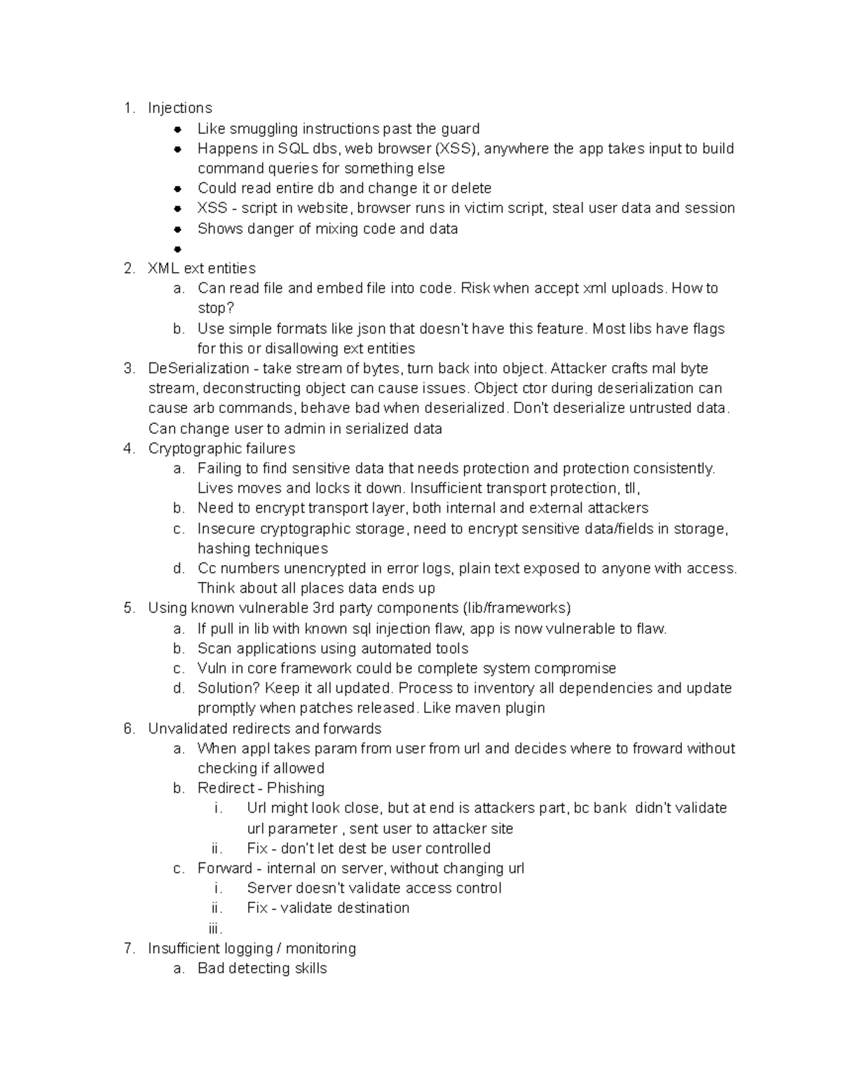 Lecture 16 Pod Notes: CS310 - Security Vulnerabilities and Mitigations ...
