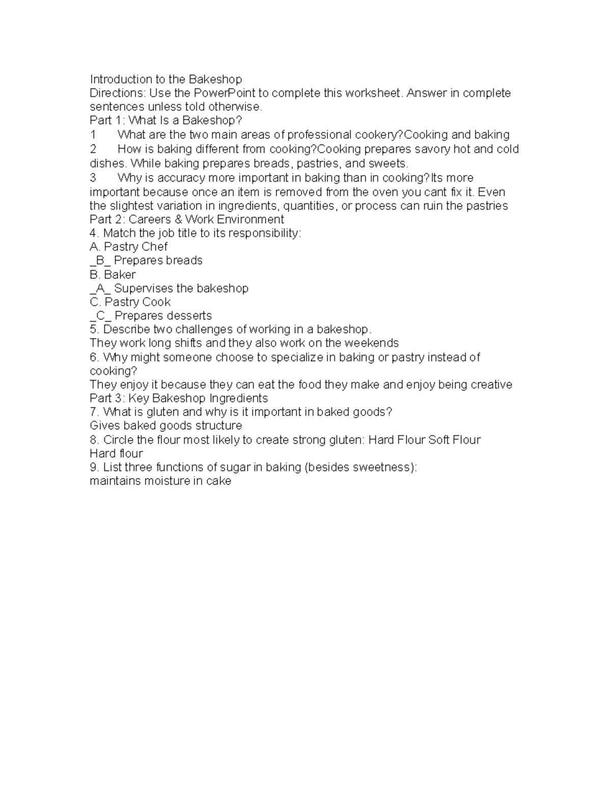 Bakeshop Basics: Introduction to Baking & Careers (Course Code: DK-EB ...