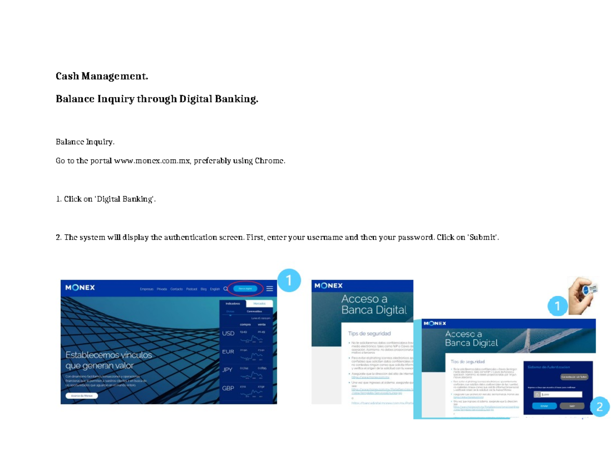 Cash Management: Balance Inquiry via Digital Banking Guide - Studocu