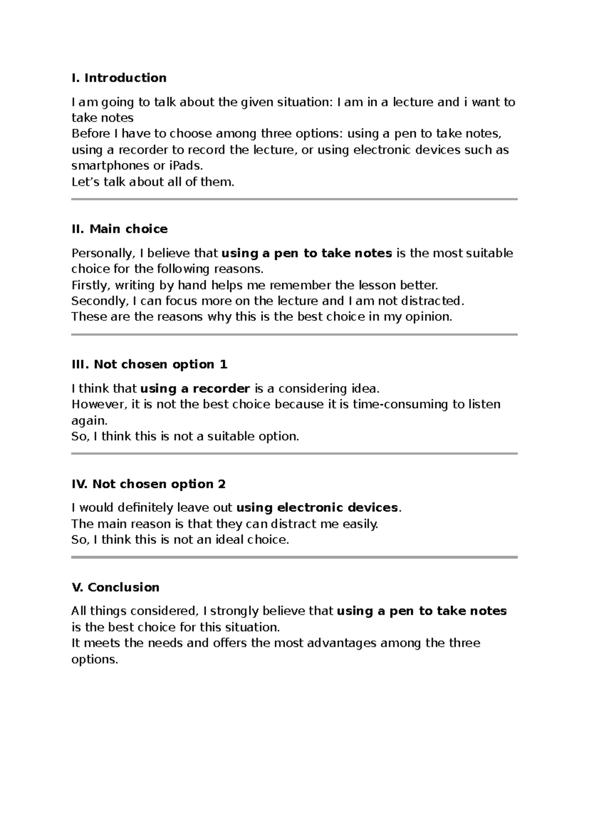 Lecture Notes on Note-Taking Methods: Test 16 Template 2 - Studocu