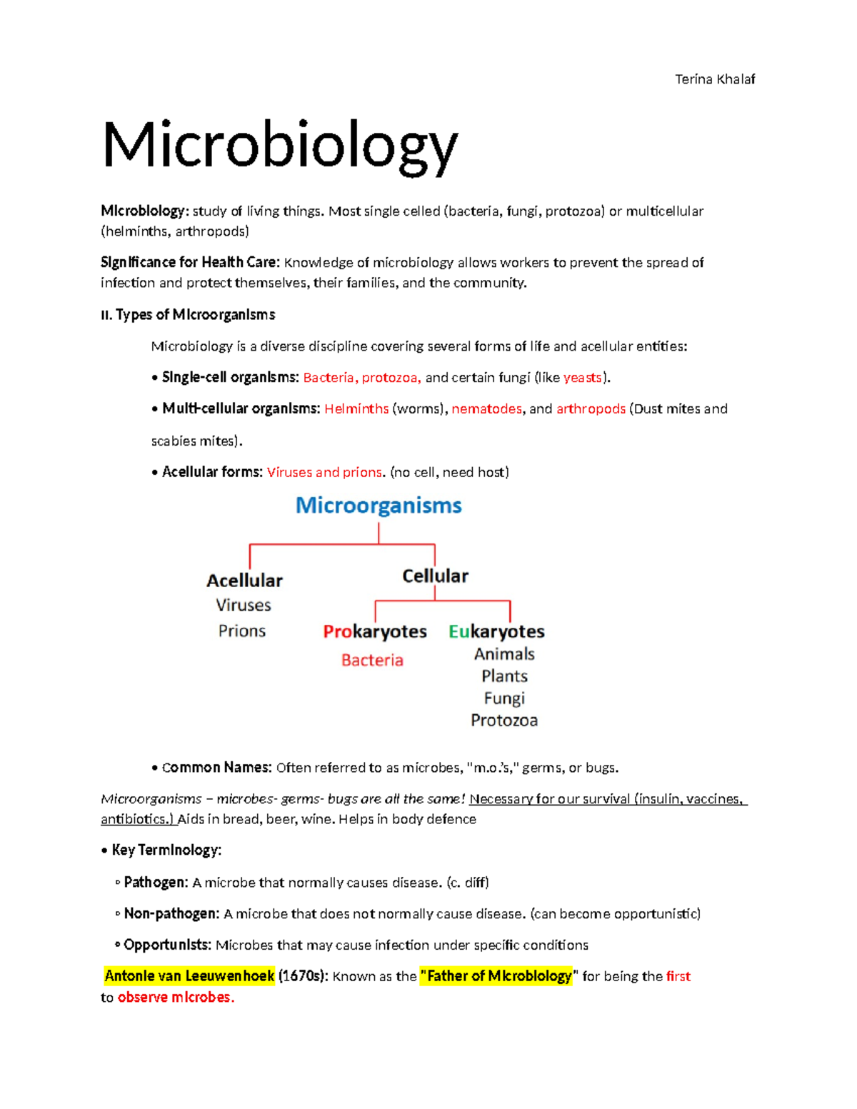 Microbiology 3: Comprehensive Study Notes on Microorganisms and Health ...