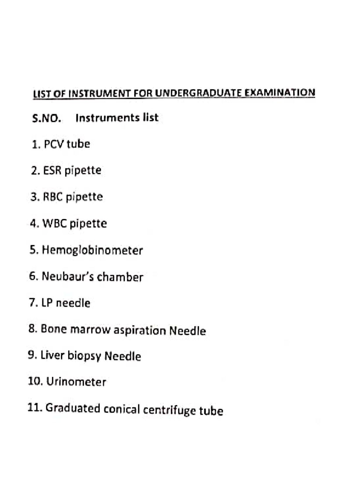Instruments for Pathology Examination (PATH 101) - Studocu