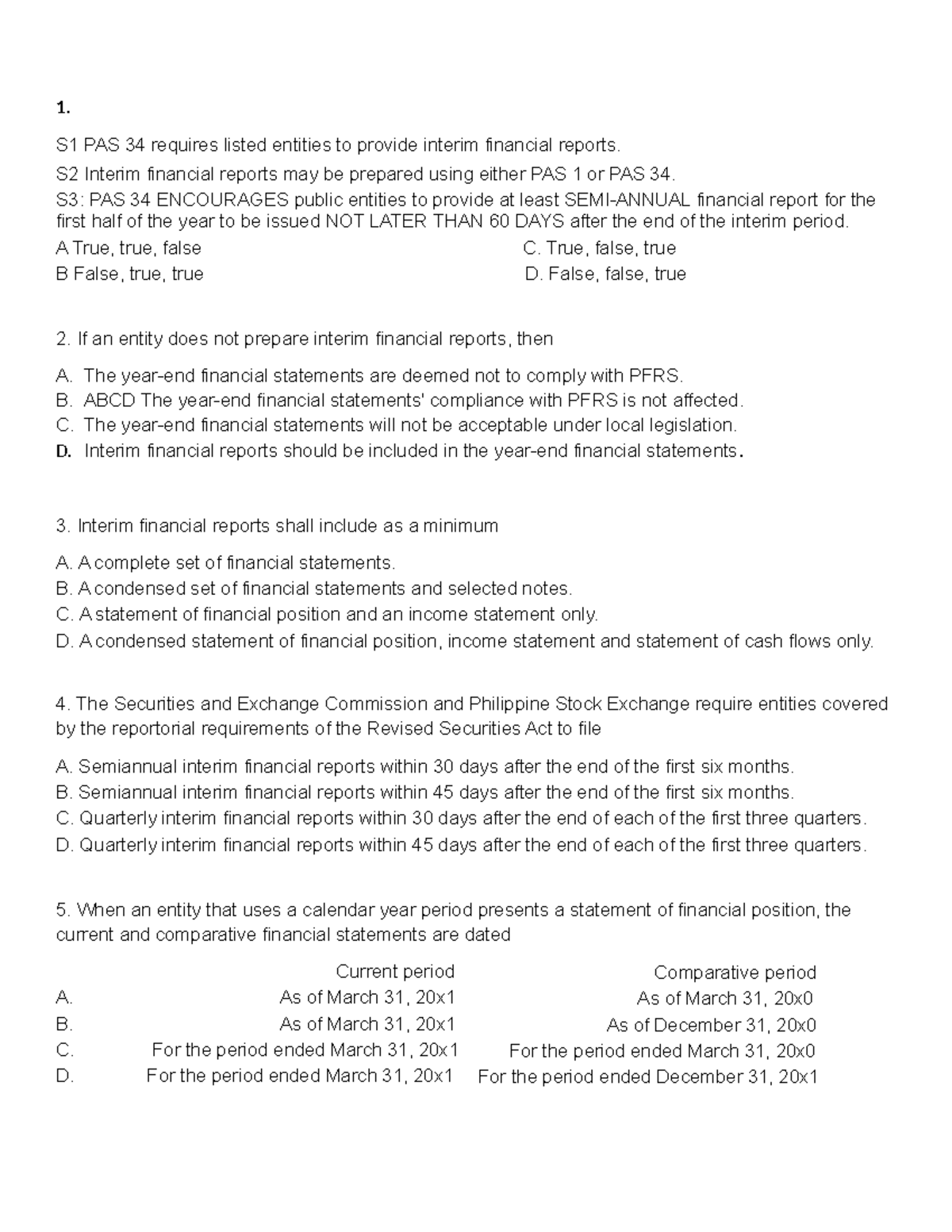39 - Interim Financial Reporting Guidelines and Requirements - Studocu