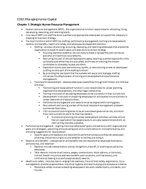 Performance Management - Study Notes & Assignments - Studocu