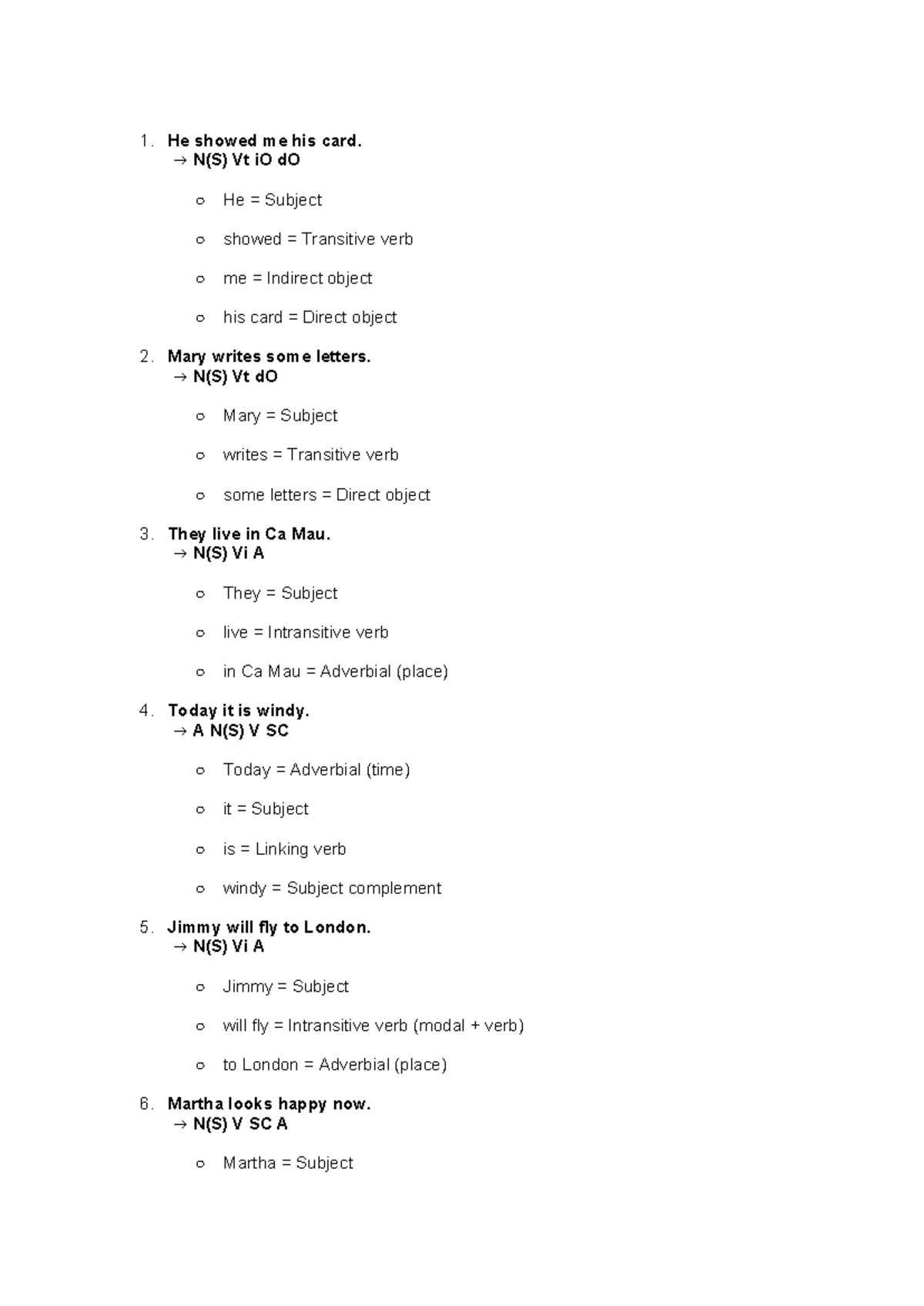 Analyze Sentences - ENG101 Lecture Notes - Studocu