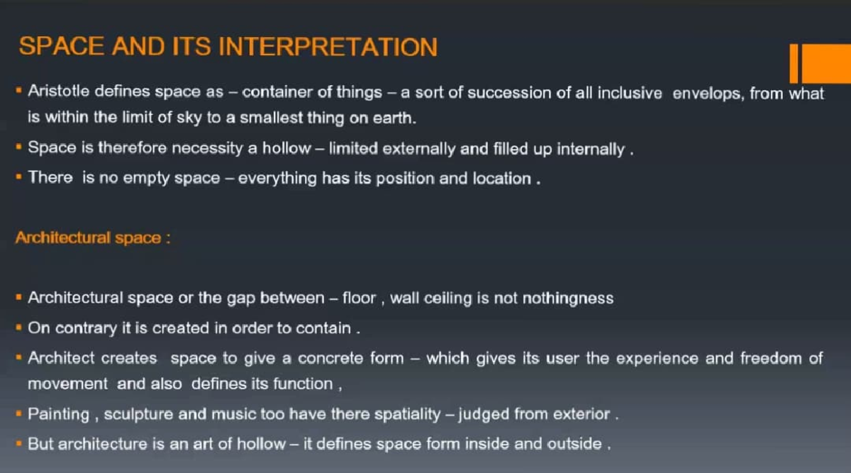 Spaces and organizations - SPACE AND ITS INTERPRETATION is within the ...