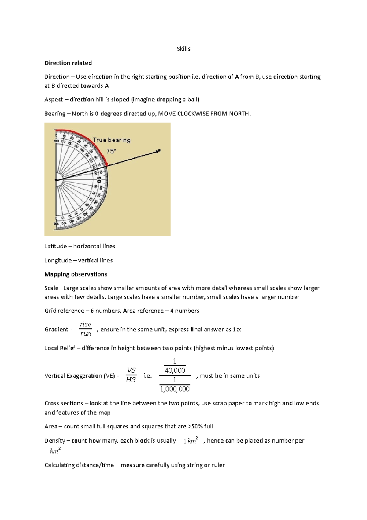 Skills - Skills Direction related Direction – Use direction in the ...