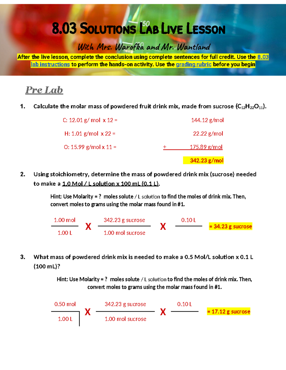 8.03 Solutions Lab Assignment: Overview and Conclusion Insights - Studocu