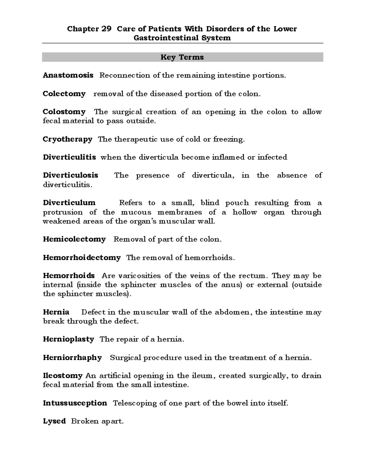 Chapter 34: Nursing Care for Urinary System Disorders (Final Exam Notes ...