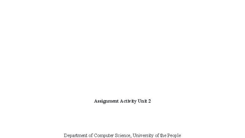 Assignment Activity Unit 2- Data Structure - Assignment Activity Unit 2 ...