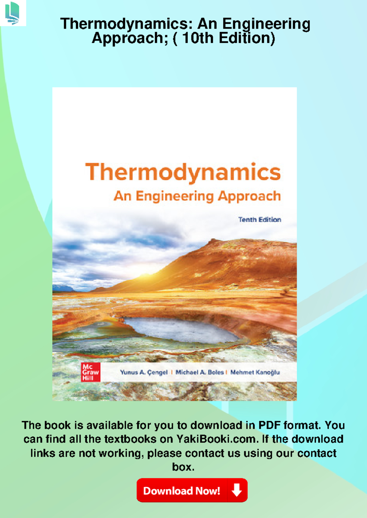 Thermodynamics An Engineering Approach; ( 10th Edition) - MECE 2334 ...