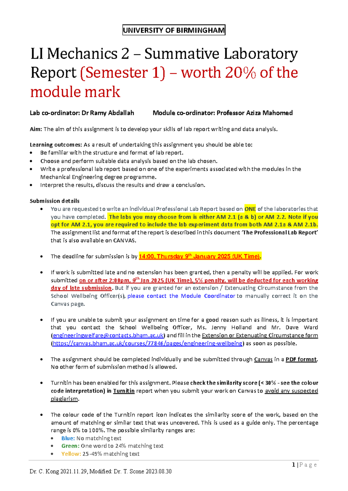 The Professional Lab Report 2024-25 AM Main V1 - 1 | P a g e UNIVERSITY ...