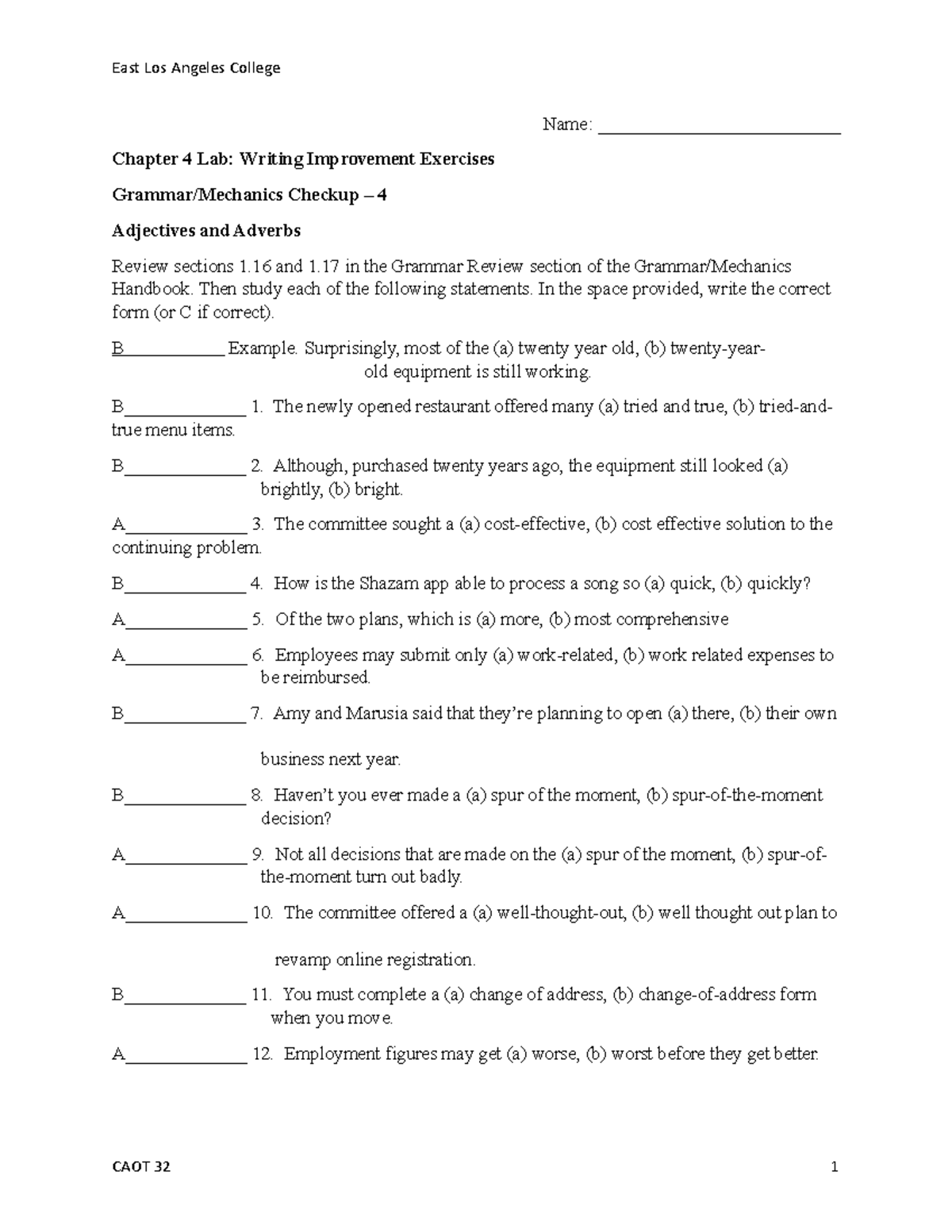 Chapter 4 Lab Assignment: Writing Improvement Exercises Guide - Studocu