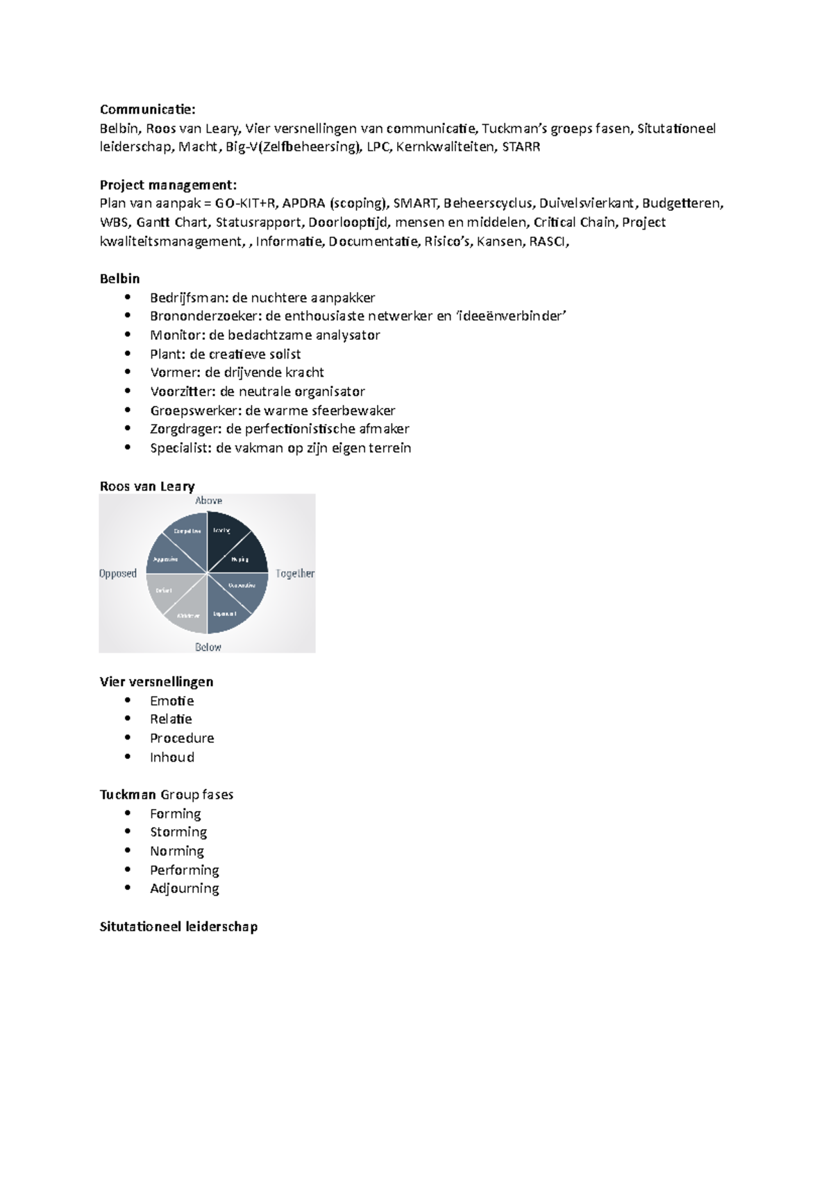 IPM Summary: System Dev & Project Management Key Concepts Overview ...