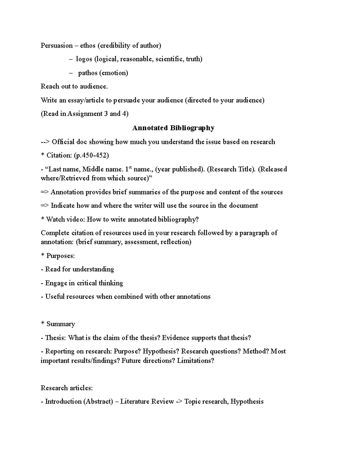 Persuasion Techniques in STFT: Ethos, Logos, Pathos and Bibliography ...